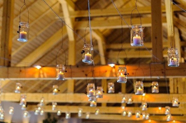 szklane lampiony ze świecami na ślub i wesele 2015